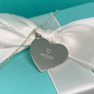 Tiffany & Co heart MOM heart tag charm NEW W/box for bracelet necklace